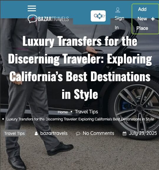 Emelx featured in Bazar Travel— luxury airport transfers across Southern California