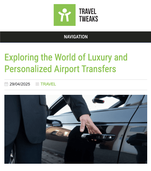 Emelx featured in Travel tweaks — luxury airport transfers across Southern California