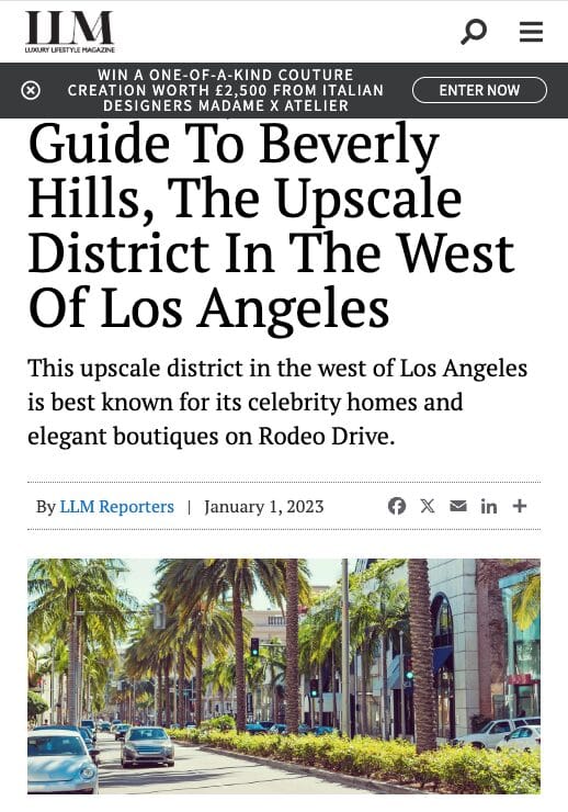 Emelx featured in Luxury Lifestyle Magazine — luxury airport transfers across Southern California