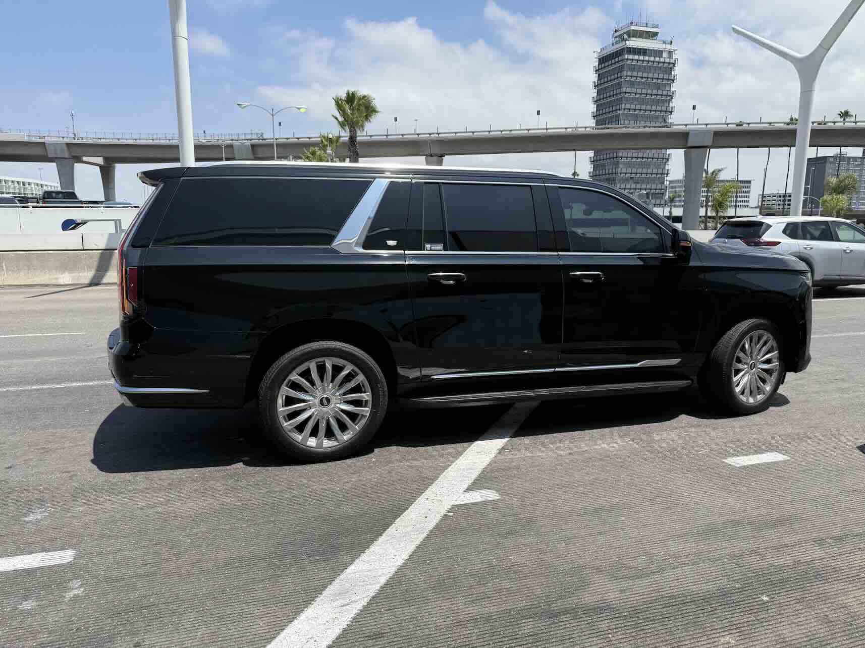 Emelx luxury SUV providing private car service from LAX to Disneyland