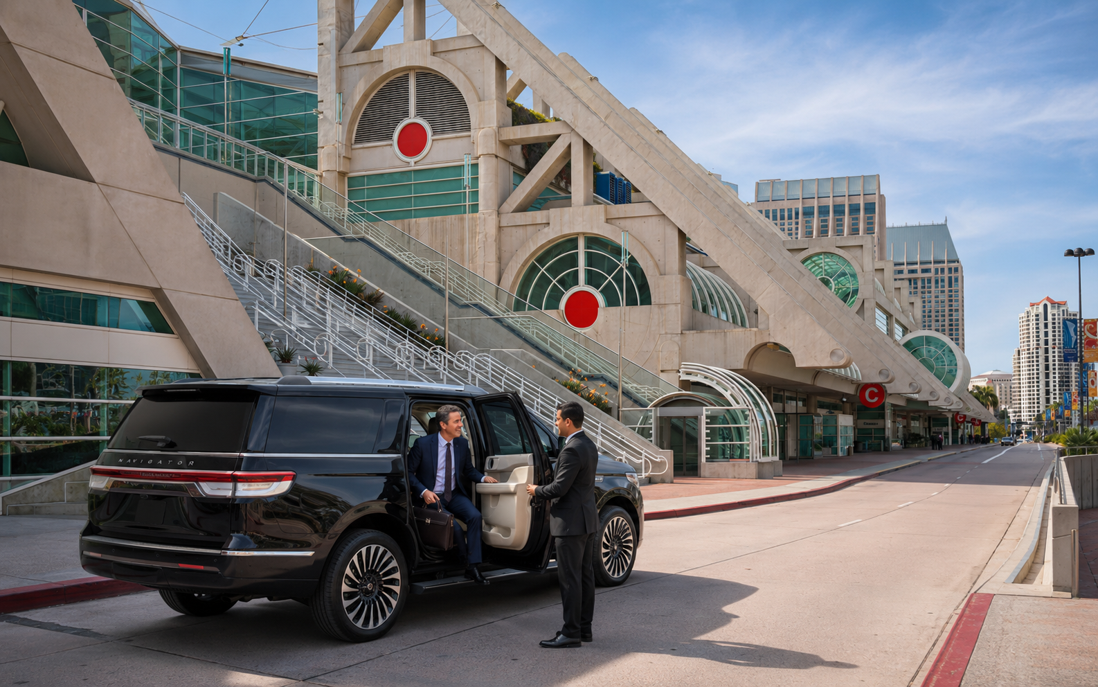 Emelx executive transportation at San Diego Convention Center from LAX