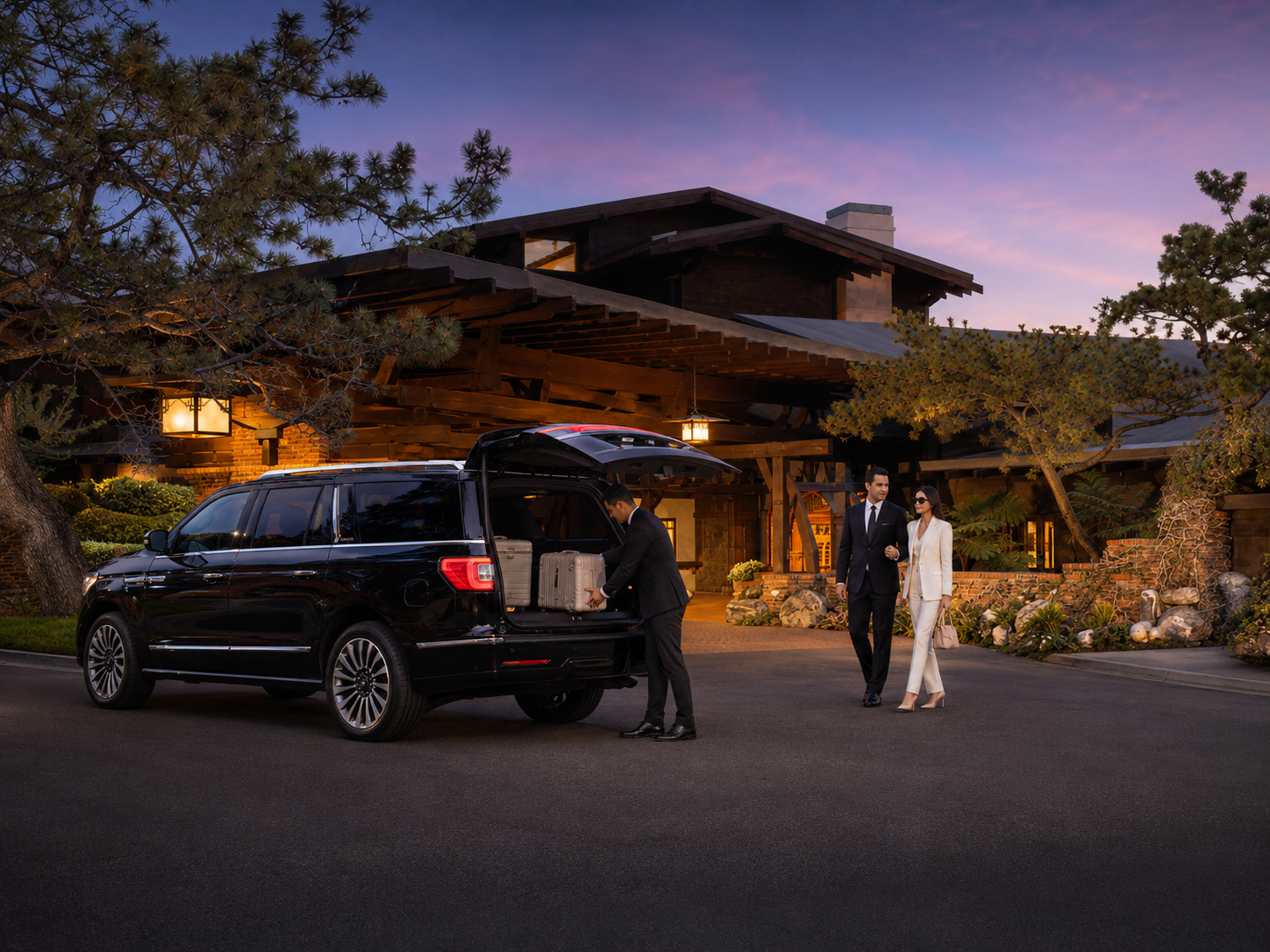Emelx private chauffeur transportation at The Lodge at Torrey Pines in La Jolla