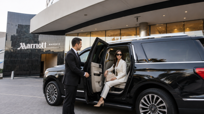 Emelx private chauffeur transportation and luxury hotel arrival